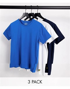 Набор из 3 разноцветных футболок с круглым вырезом Lyle & scott bodywear