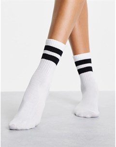 Белые носки с полосками в университетском стиле Accessorize