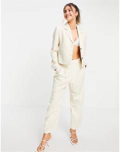 Кремовые брюки с широкими штанинами от комплекта Femme Selected