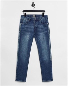 Голубые прямые джинсы в винтажном стиле Bob Wesc
