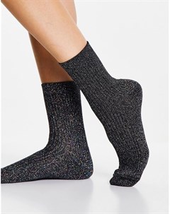 Черные носки до щиколотки с блестками Accessorize