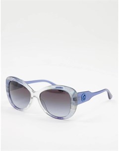 Синие солнцезащитные очки в байкерском стиле Michael kors