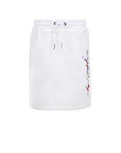 Белая юбка с разноцветным логотипом Givenchy