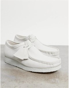 Белые замшевые туфли Wallabee Clarks originals