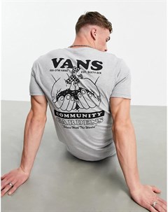 Серая футболка с принтом на спине Puppeteer Vans