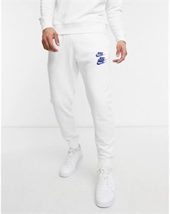 Белые джоггеры с графическим принтом и манжетами World Tour Nike