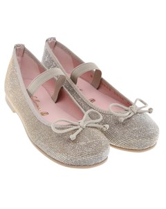 Текстильные туфли с золотистым люрексом Pretty ballerinas