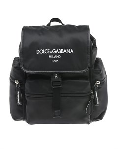 Черынй рюкзак с белым логотипом 28x30x11 см детский Dolce&gabbana