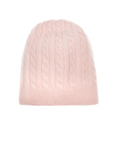 Розовая шапка из кашемира с косами Oscar et valentine