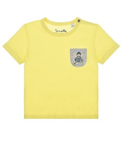 Желтая футболка с принтом моряк Sanetta kidswear