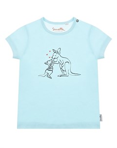 Голубая футболка с принтом кенгуру Sanetta kidswear