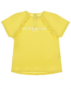 Желтая футболка с оборками Givenchy