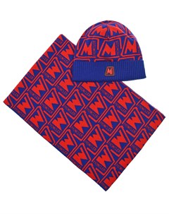 Комплект шапка и шарф с логотипом Moncler