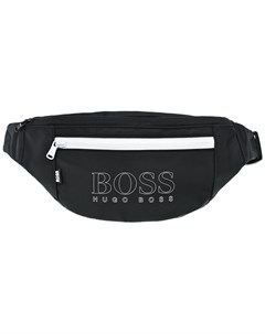 Черная сумка пояс 15x28x7 см детская Hugo boss