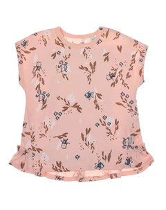 Розовая футболка с морскими мотивами Sanetta kidswear