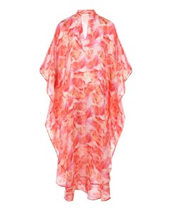 Розовое платье с цветочным принтом 120% lino