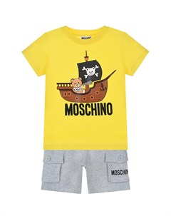 Комплект шорты и желтая футболка Moschino