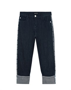 Синие джинсовые брюки с подворотами Emporio armani