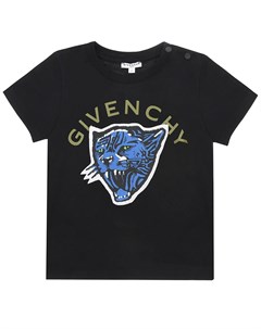 Черная футболка с принтом гепард Givenchy