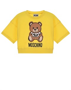 Желтый свитшот с принтом медвежонок Moschino