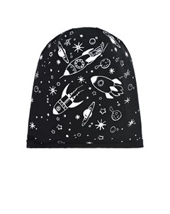 Черная шапка с принтом Космос Catya