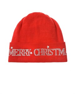 Красная шапка с надписью Merry Christmas Catya