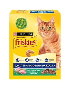 Корм для кошек для стерилизованных кролик овощи сух 300г Friskies