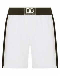 Плавки шорты с нашивкой логотипом Dolce&gabbana
