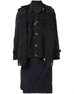 Многослойная длинная джинсовая куртка Maison mihara yasuhiro