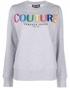 Толстовка с приспущенными плечами и логотипом Versace jeans couture
