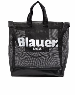 Сетчатая сумка тоут с логотипом Blauer