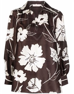 Шелковая блузка с цветочным узором Tory burch