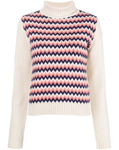 A p c трикотажный свитер с узором шеврон l нейтральные цвета A.p.c.