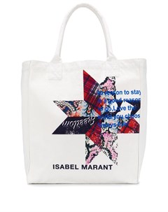 Isabel marant etoile сумка шопер с логотипом нейтральные цвета Isabel marant etoile