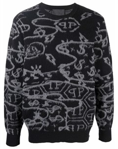 Жаккардовый пуловер Philipp plein