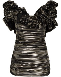 Платье мини с эффектом металлик и с оборками Alexandre vauthier