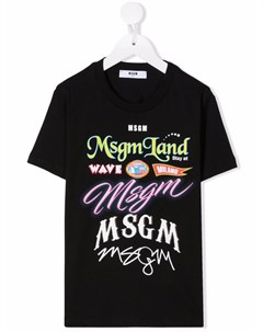 Футболка с надписью Msgm kids