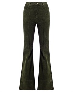 Amapo бархатные расклешенные брюки с высокой талией 44 зеленый Amapô