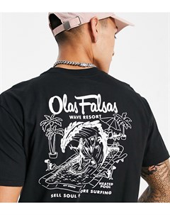 Черная футболка с принтом на спине Olas Falsas эксклюзивно для ASOS Billabong