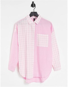 Рубашка в разную розовую клетку Influence