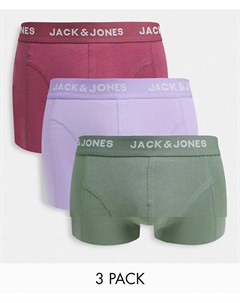 3 пары боксеров брифов разных цветов Jack & jones