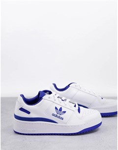 Белые низкие кроссовки с синими вставками Forum Bold Adidas originals
