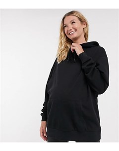 Черный oversized худи из органического хлопка ASOS DESIGN Maternity Asos maternity