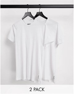 Набор из 2 белых футболок с круглым вырезом French connection