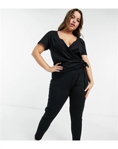 Черные пижамные леггинсы от комплекта ASOS DESIGN Curve Asos curve