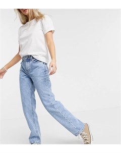 Светлые прямые джинсы в стиле 90 х с классической талией ASOS DESIGN Petite Asos petite