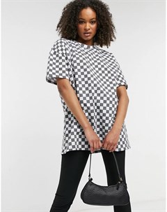 Oversized футболка в шахматную клетку от комплекта New girl order