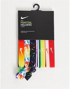Набор из 9 разных резинок для волос Nike