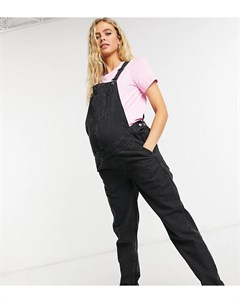 Классический джинсовый комбинезон выбеленного черного цвета ASOS DESIGN Maternity Asos maternity