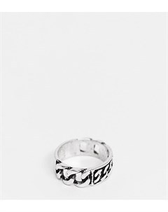 Серебристое кольцо с отделкой в виде цепочки Reclaimed vintage